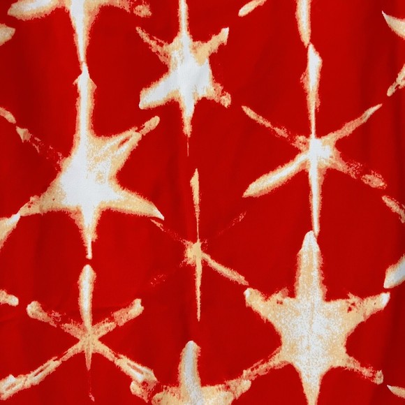 Denim & Co Beach Cover-Up Dress Lace-Up Neckline Red Shibori S Swim NWOT - Picture 6 of 10